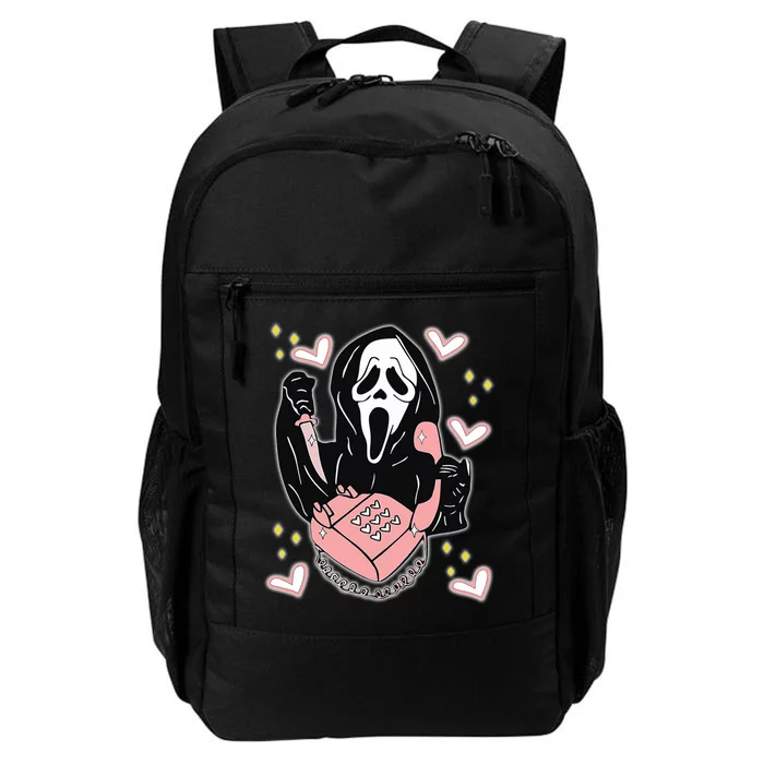 Scary Ghost Face Phone Ghostface Calling Daily Commute Backpack