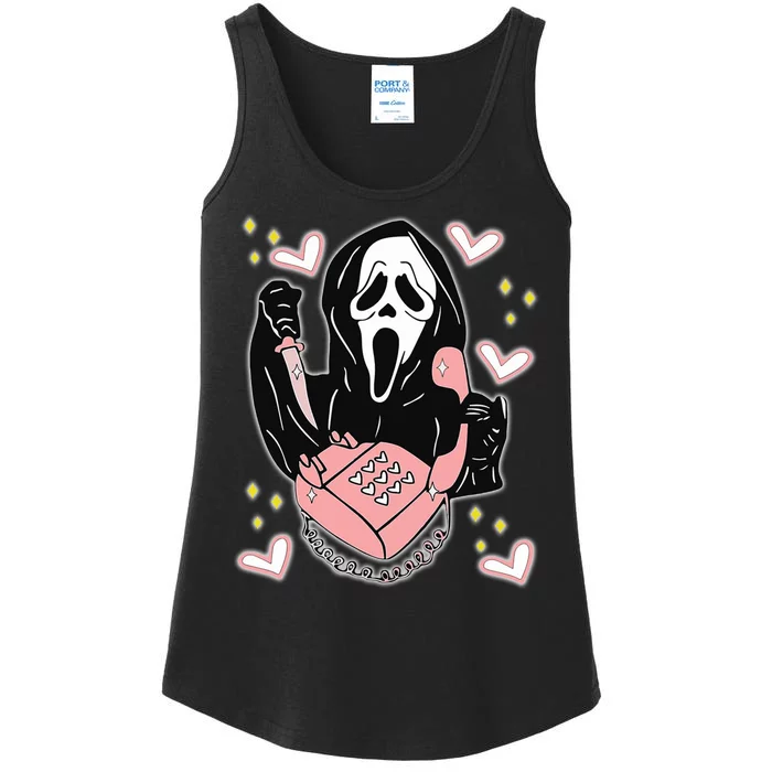 Scary Ghost Face Phone Ghostface Calling Ladies Essential Tank