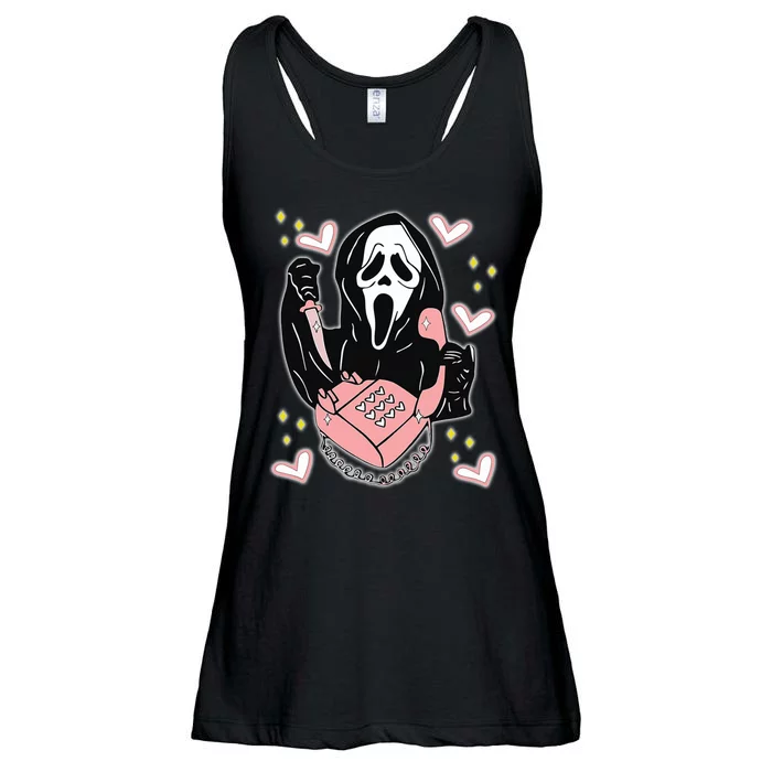 Scary Ghost Face Phone Ghostface Calling Ladies Essential Flowy Tank