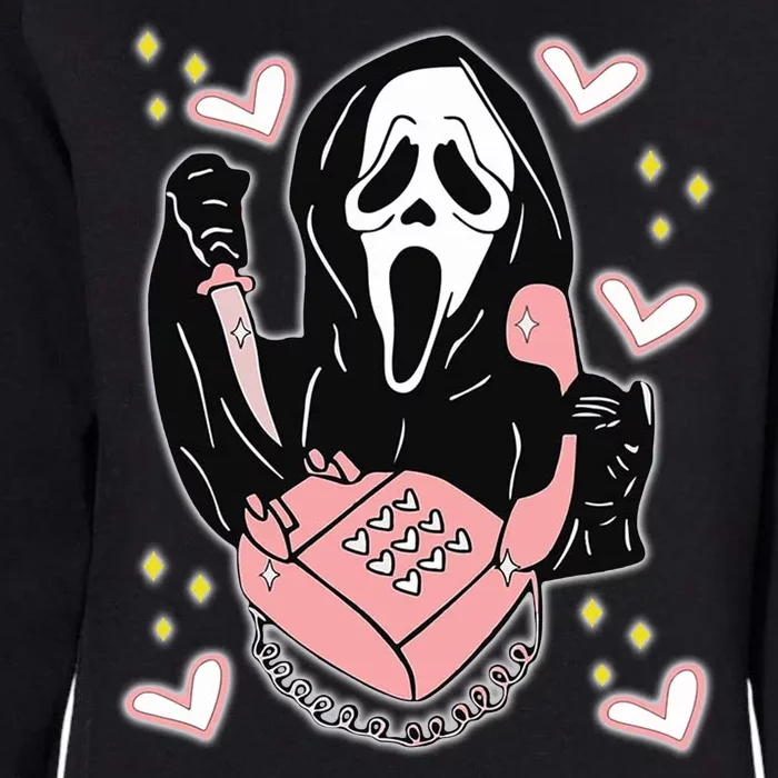 Scary Ghost Face Phone Ghostface Calling Womens California Wash Sweatshirt