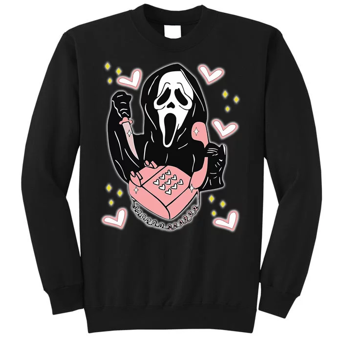 Scary Ghost Face Phone Ghostface Calling Tall Sweatshirt