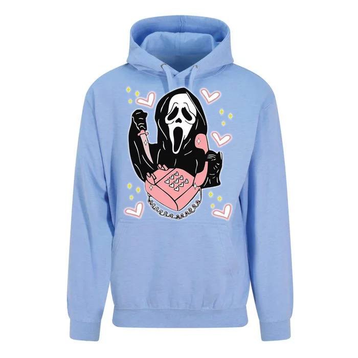 Scary Ghost Face Phone Ghostface Calling Unisex Surf Hoodie