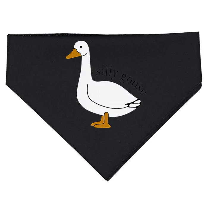 Silly Goose Funny Goose Meme Cute Goose Trendy Clothing USA-Made Doggie Bandana