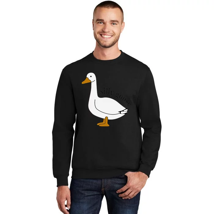 Silly Goose Funny Goose Meme Cute Goose Trendy Clothing Sweatshirt