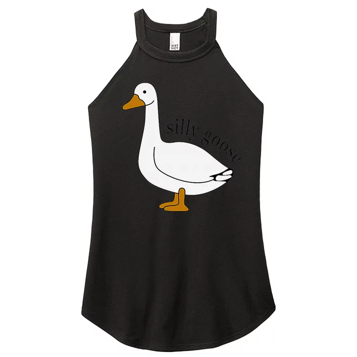 Silly Goose Funny Goose Meme Cute Goose Trendy Clothing Women’s Perfect Tri Rocker Tank