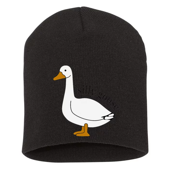 Silly Goose Funny Goose Meme Cute Goose Trendy Clothing Short Acrylic Beanie