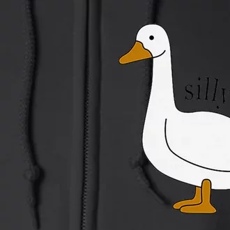 Silly Goose Funny Goose Meme Cute Goose Trendy Clothing Full Zip Hoodie