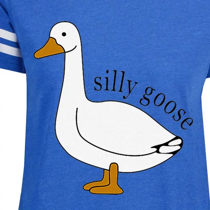 Silly Goose Funny Goose Meme Cute Goose Trendy Clothing Enza Ladies Jersey Football T-Shirt