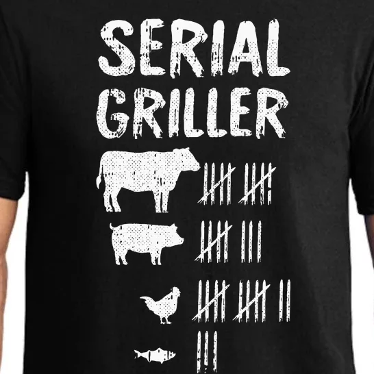 Serial Griller Fathers Day Funny Grilling Grill BBQ Master Pajama Set