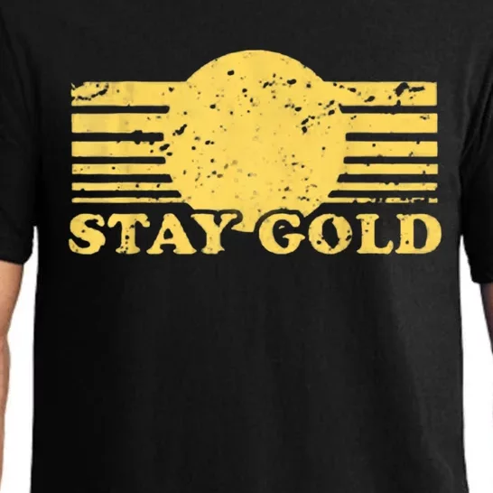 Stay Gold Funny Saying Graphic Gift Pajama Set