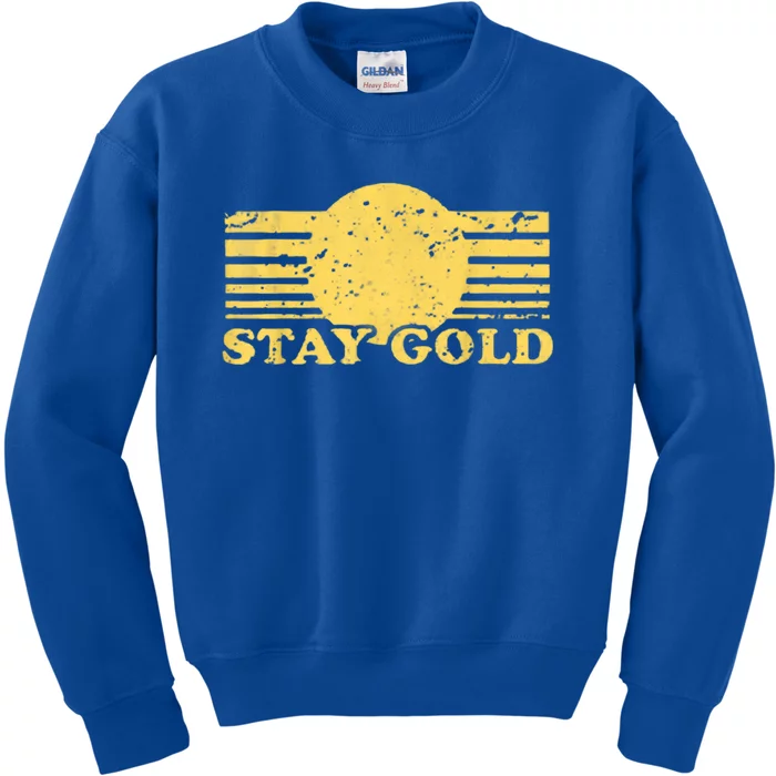 Stay Gold Funny Saying Graphic Gift Kids Sweatshirt