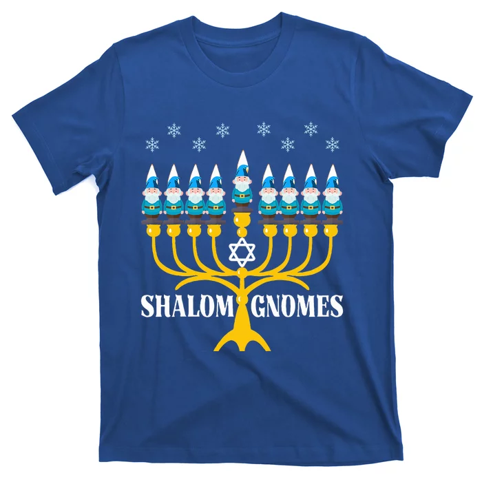 Shalom Gnomes Funny Jewish Hanukkah Pajamas Chanukah Lights T-Shirt