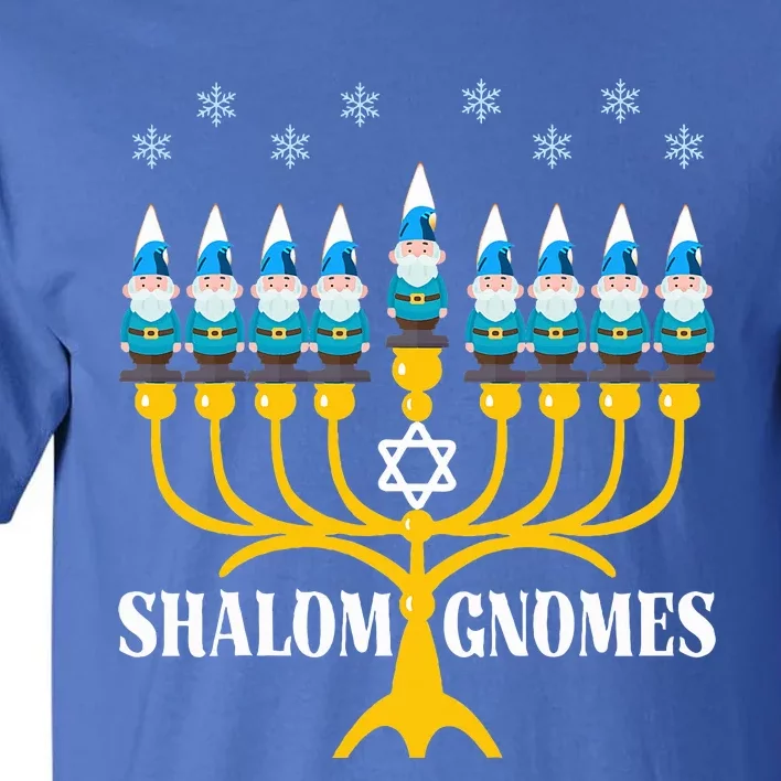 Shalom Gnomes Funny Jewish Hanukkah Pajamas Chanukah Lights Tall T-Shirt