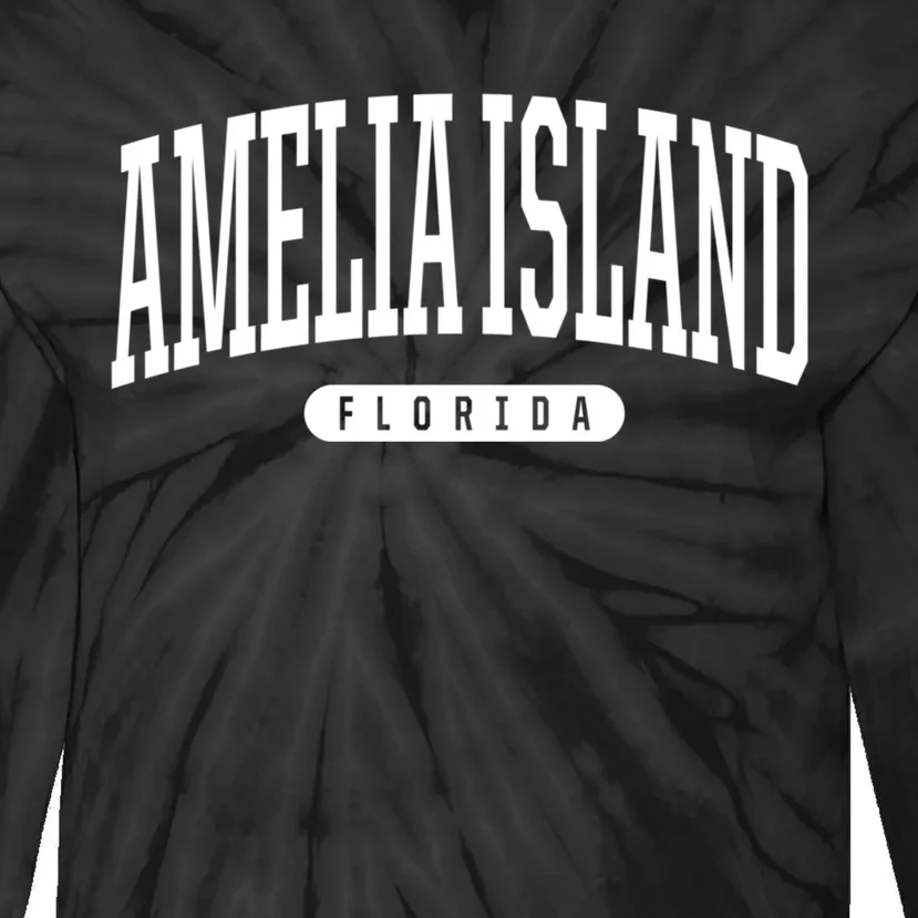 Souvenir Gift Funny College Style Amelia Island Florida Tie-Dye Long Sleeve Shirt