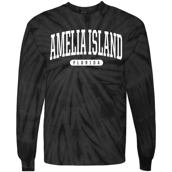 Souvenir Gift Funny College Style Amelia Island Florida Tie-Dye Long Sleeve Shirt