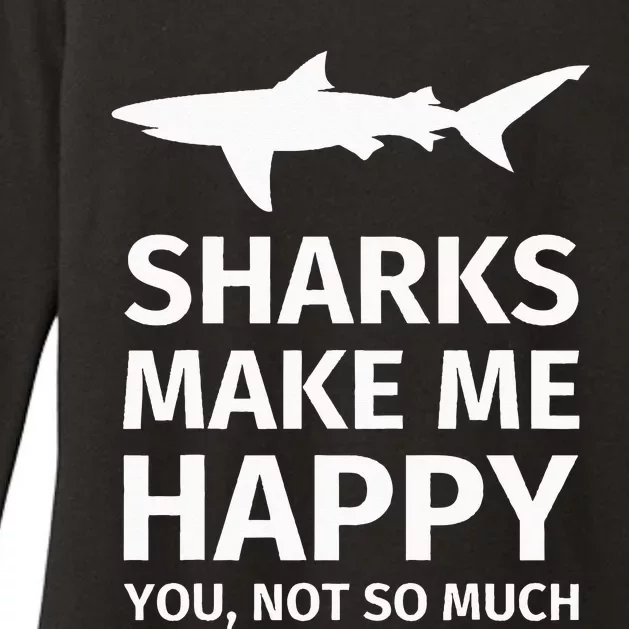 Shark Gifts for Shark Lovers Funny Sharks Happy Womens CVC Long Sleeve Shirt