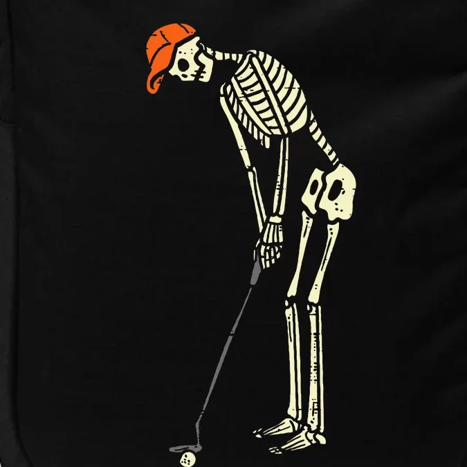 Skeleton Golf Funny Halloween Golfing Sports Golfer Impact Tech Backpack