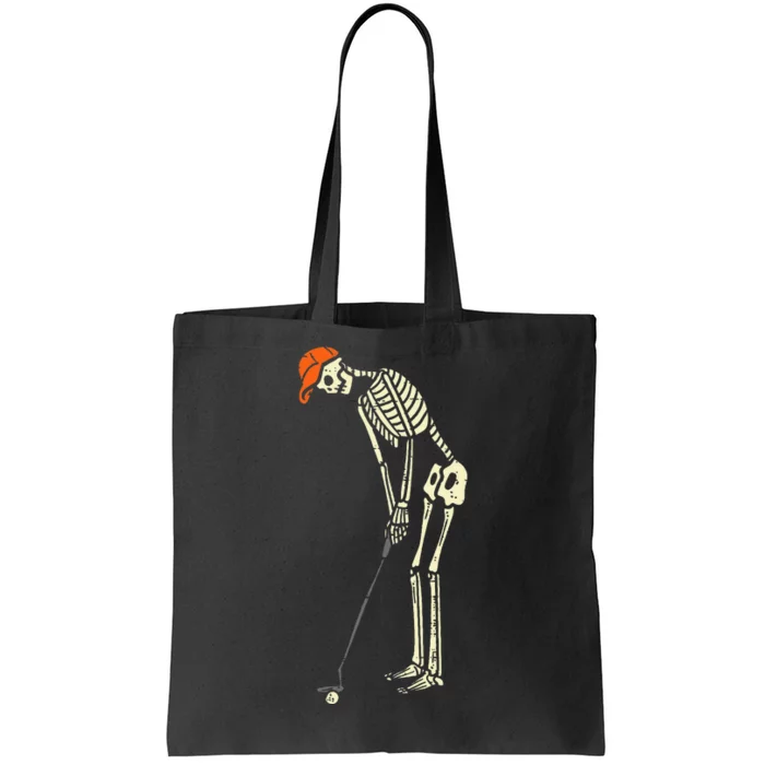 Skeleton Golf Funny Halloween Golfing Sports Golfer Tote Bag