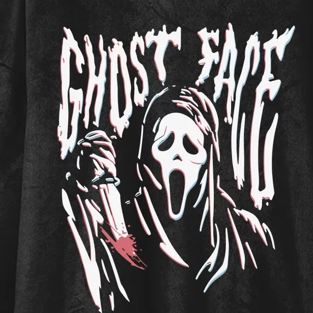 Scream Ghost Face Wavy Hooded Wearable Blanket