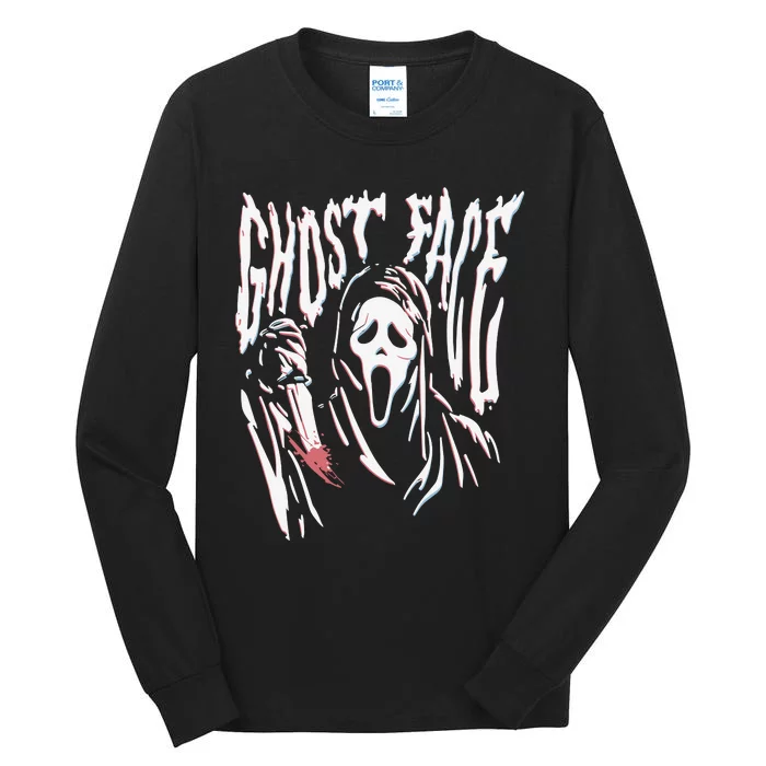 Scream Ghost Face Wavy Tall Long Sleeve T-Shirt