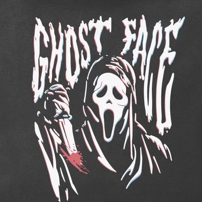 Scream Ghost Face Wavy Zip Tote Bag