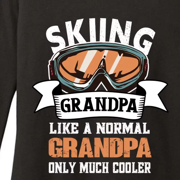 Skiing Grandpa Gift Snow Sport Funny Grandpa Ski Skiing Cool Gift Womens CVC Long Sleeve Shirt