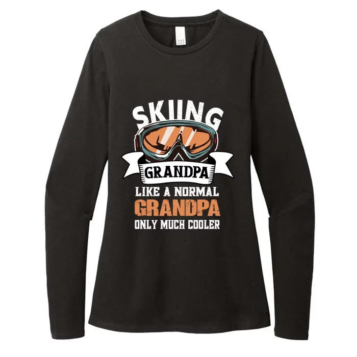 Skiing Grandpa Gift Snow Sport Funny Grandpa Ski Skiing Cool Gift Womens CVC Long Sleeve Shirt