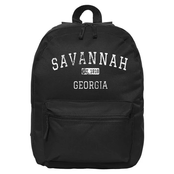 Savannah Georgia GA Vintage 16 in Basic Backpack