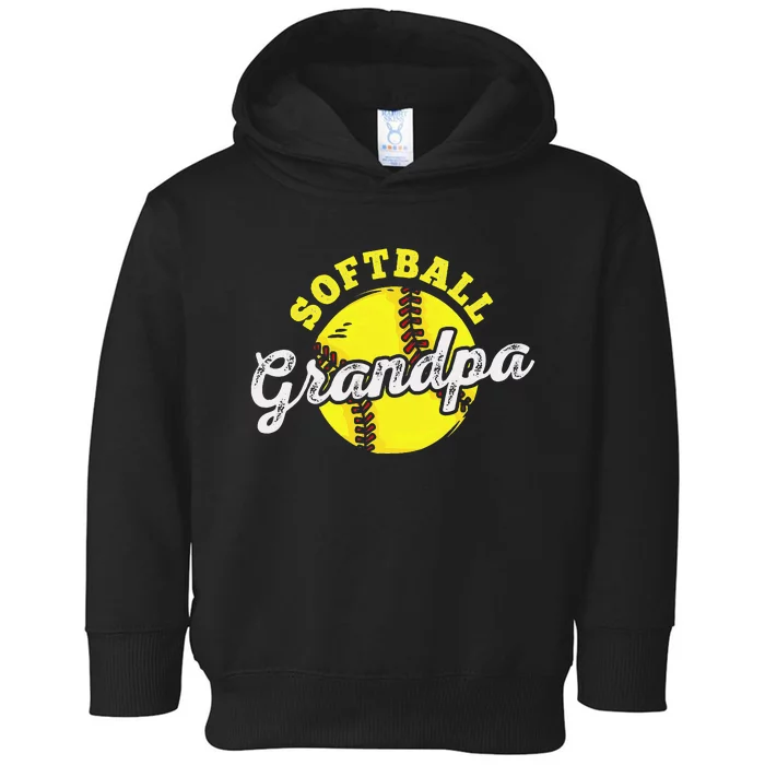 Softball Grandpa Grandfather Father's Day Toddler Hoodie