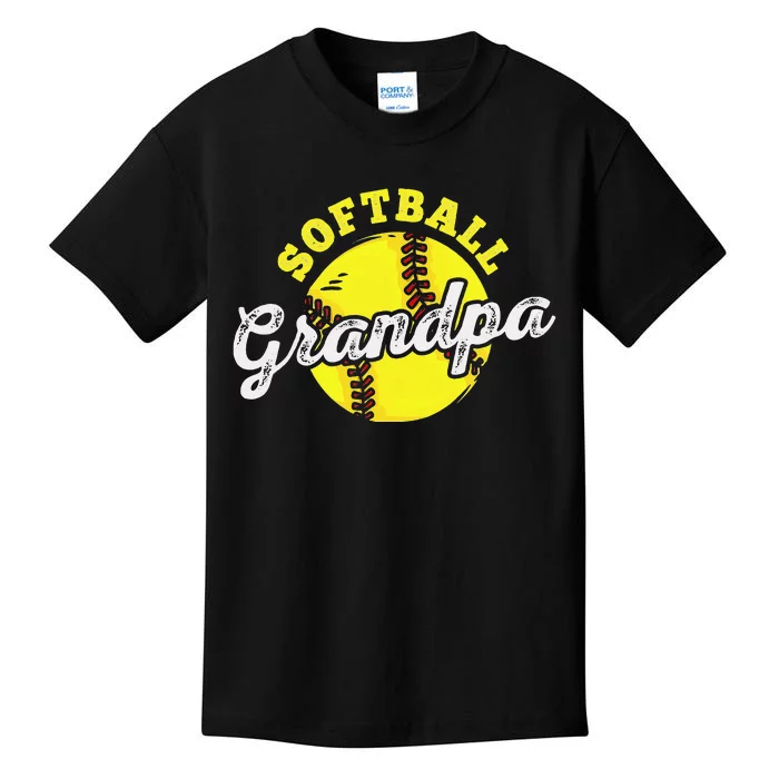 Softball Grandpa Grandfather Father's Day Kids T-Shirt