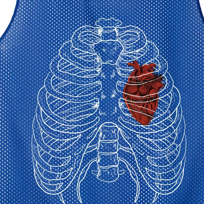 Skeleton Great Gift Ribcage Great Gift Skeleton Ribs Bones Costume Funny Gift Mesh Reversible Basketball Jersey Tank