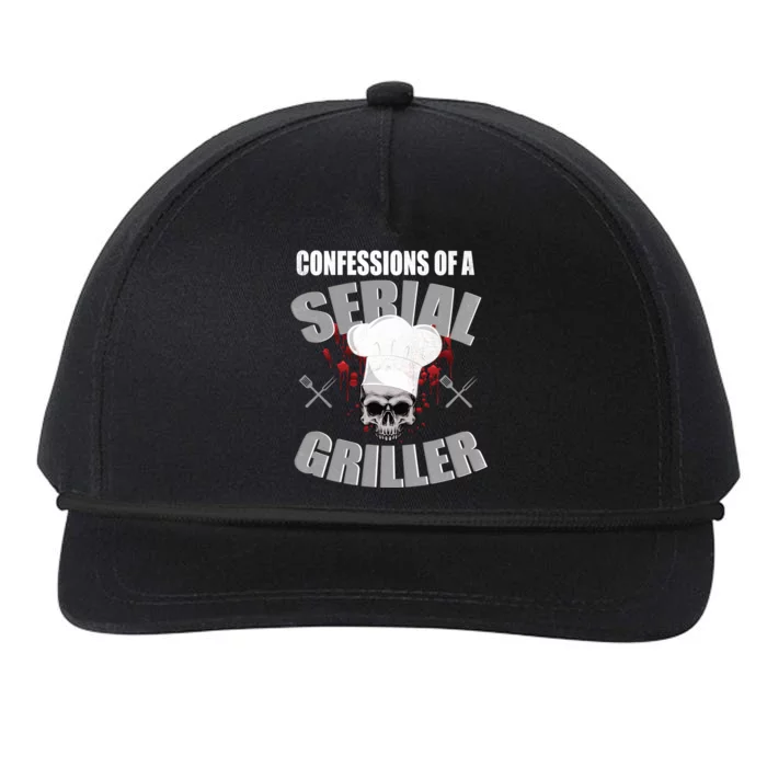 Serial Griller Grill Master Barbecue Bbq Fathers Day Gift Snapback Five-Panel Rope Hat