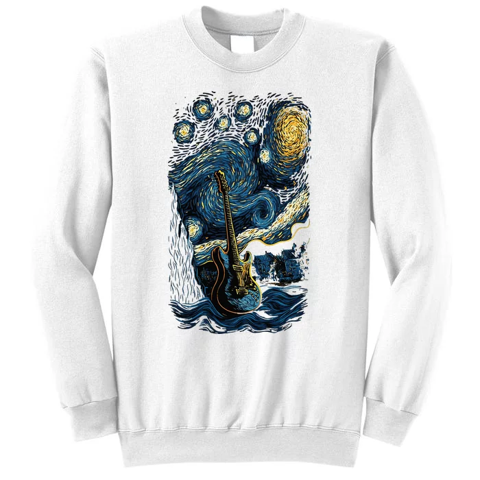 Starry Guitar Gifts Guitarist Rock Concert Festival Guitar Sweatshirt