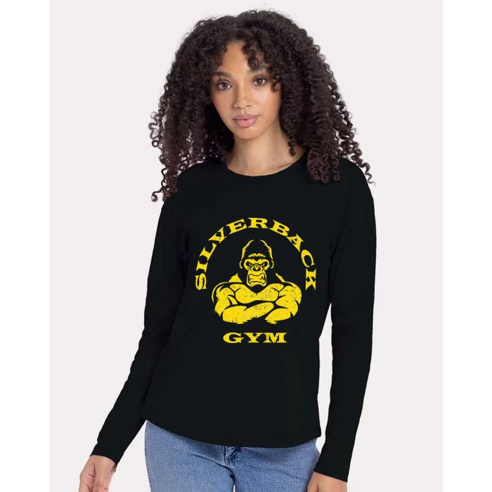 Silverback Gorilla Gym Apparel Powerlifting Strongman Womens Cotton Relaxed Long Sleeve T-Shirt