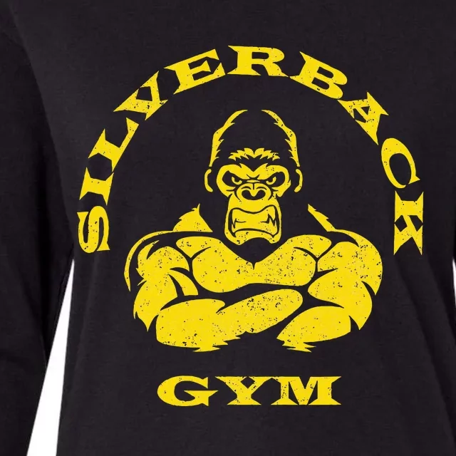 Silverback Gorilla Gym Apparel Powerlifting Strongman Womens Cotton Relaxed Long Sleeve T-Shirt