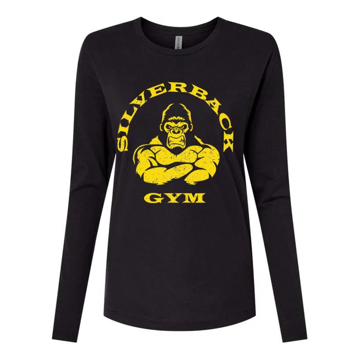 Silverback Gorilla Gym Apparel Powerlifting Strongman Womens Cotton Relaxed Long Sleeve T-Shirt