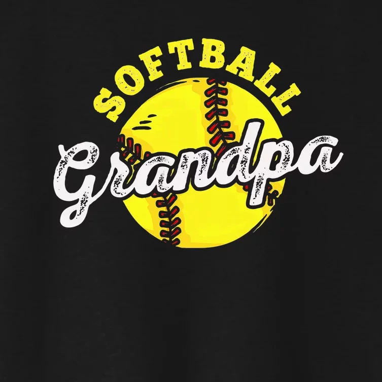 Softball Grandpa Grandfather FatherS Day Women's Crop Top Tee