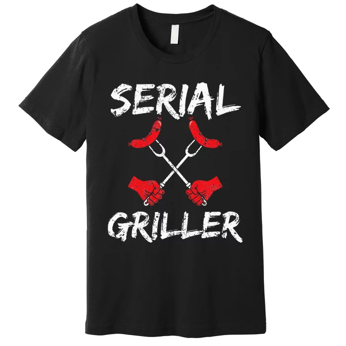 Serien Griller Grilling Master Chef Cook Cooking BBQ Gift Premium T-Shirt