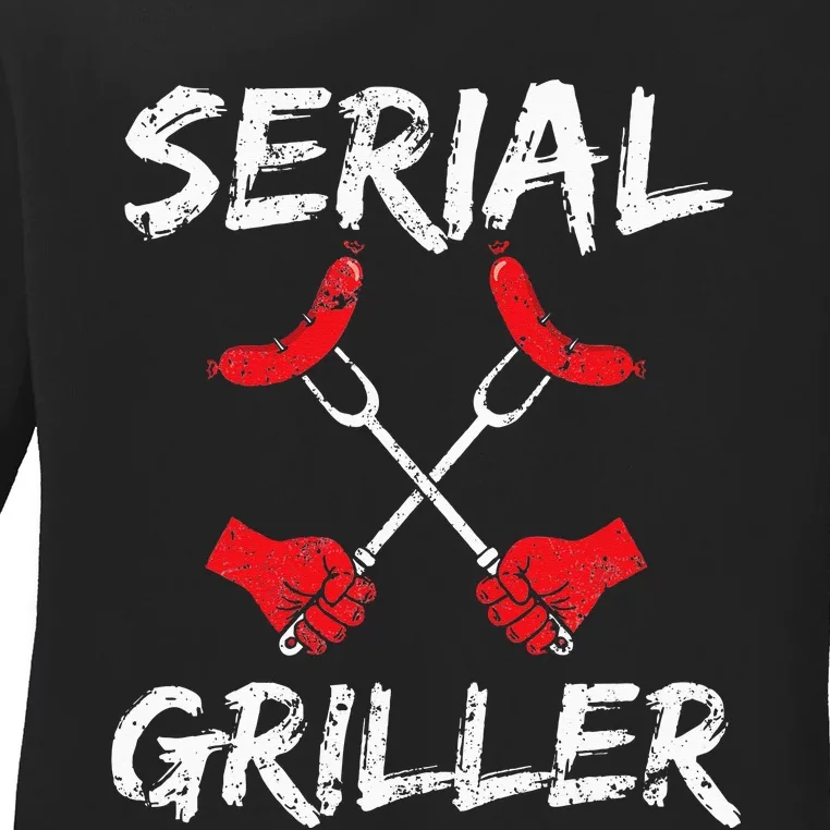 Serien Griller Grilling Master Chef Cook Cooking BBQ Gift Ladies Long Sleeve Shirt