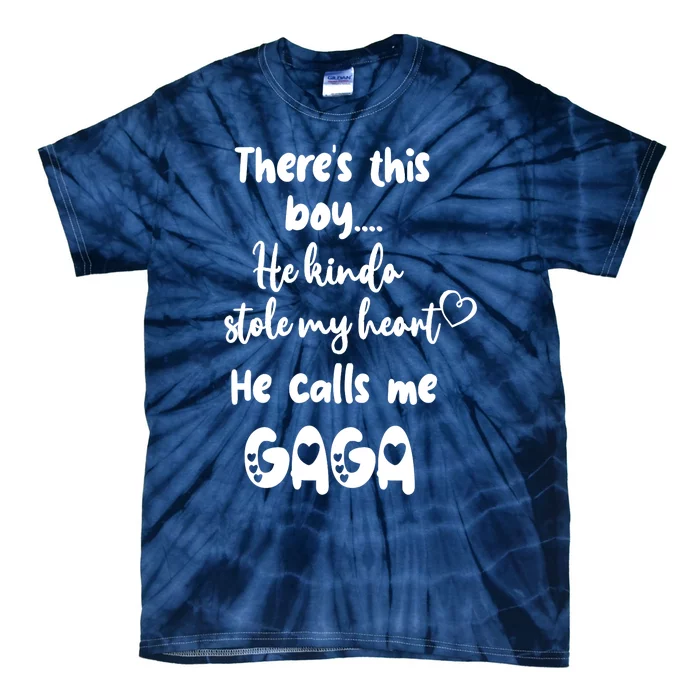 Special Grandma Grandmother This Boy Calls Me Gaga Tie-Dye T-Shirt