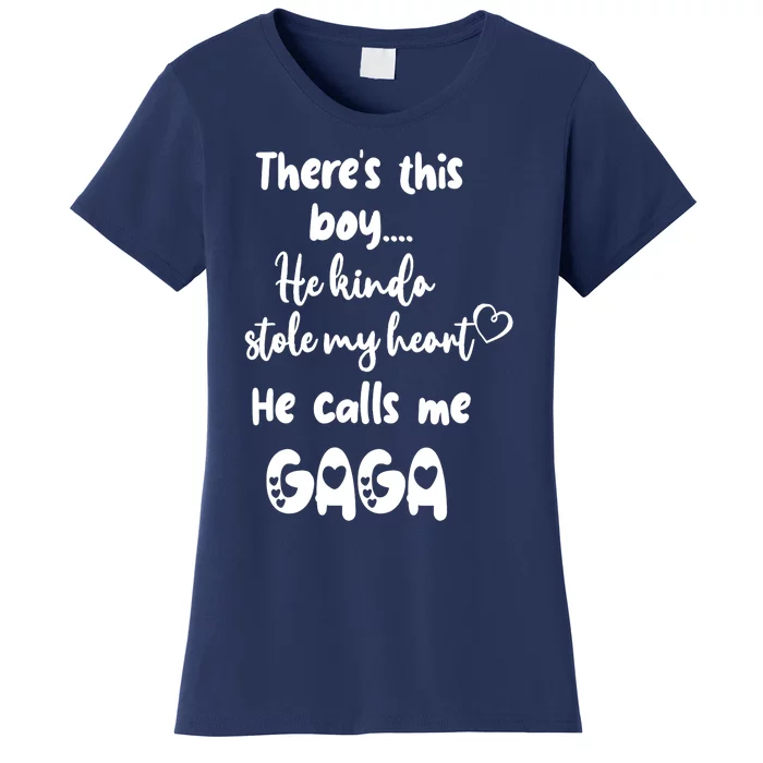 Special Grandma Grandmother This Boy Calls Me Gaga Women's T-Shirt