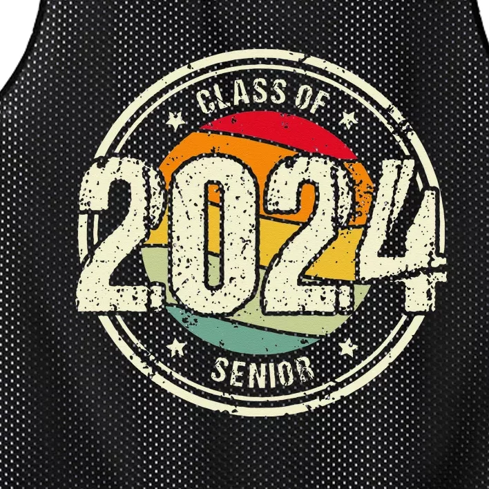 Senior Graduation Gift Class Of 2024 Mesh Reversible Basketball Jersey Tank