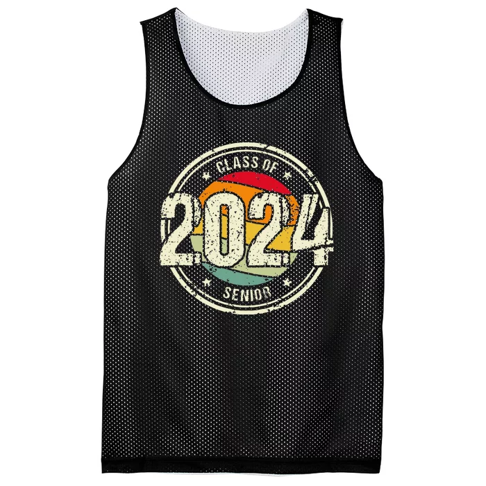 Senior Graduation Gift Class Of 2024 Mesh Reversible Basketball Jersey Tank