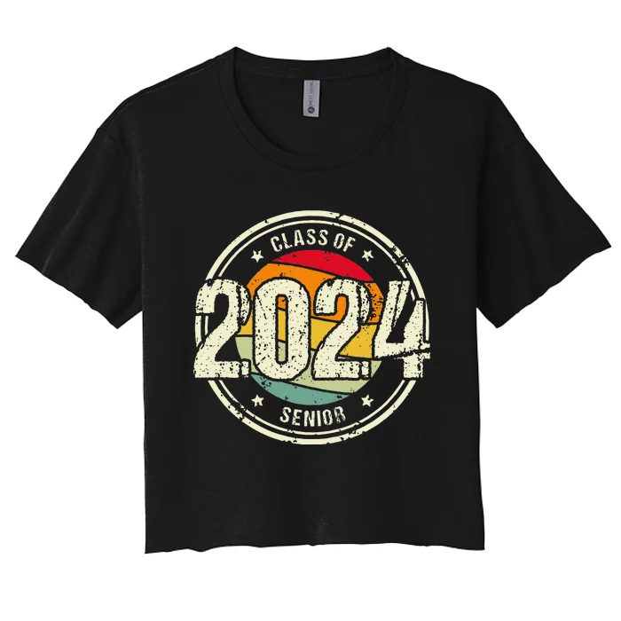 Senior Graduation Gift Class Of 2024 Women's Crop Top Tee