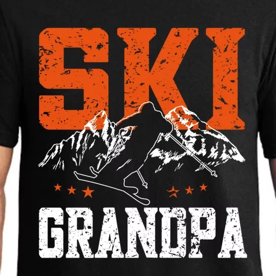 Ski Grandpa Gift Ski Driver Funny Ski Skiing Great Gift Pajama Set