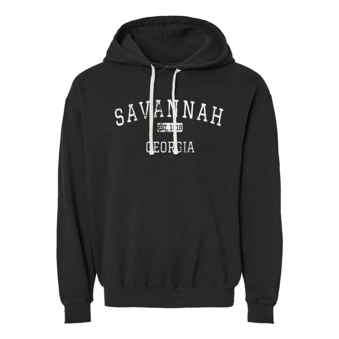 Savannah Georgia GA Vintage Garment-Dyed Fleece Hoodie