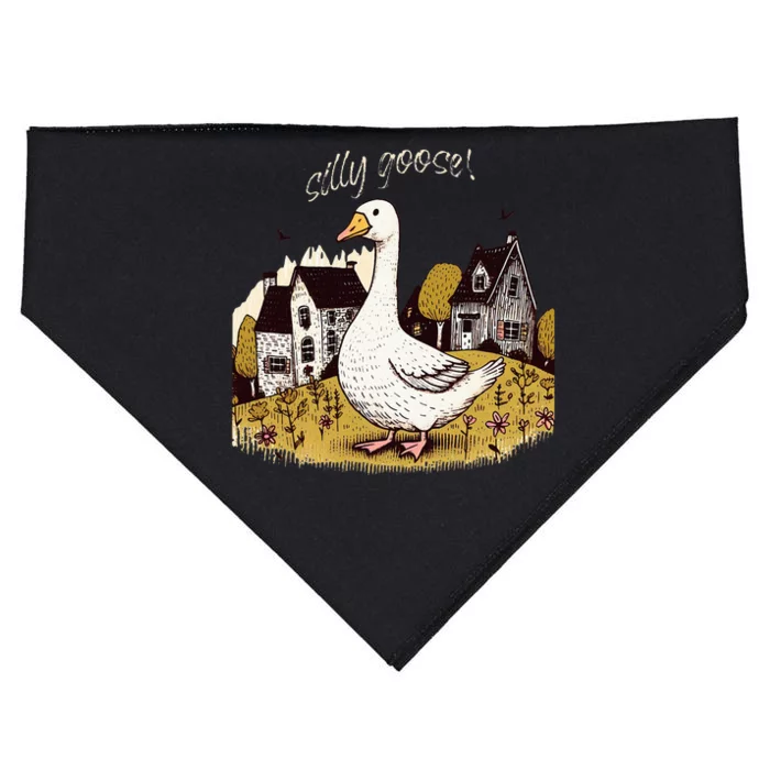 Silly Goose Gift For Her Funny Goose Trendy Clothing USA-Made Doggie Bandana