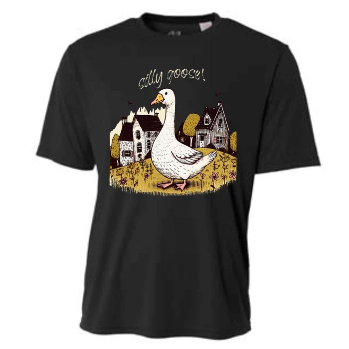 Silly Goose Gift For Her Funny Goose Trendy Clothing Cooling Performance Crew T-Shirt