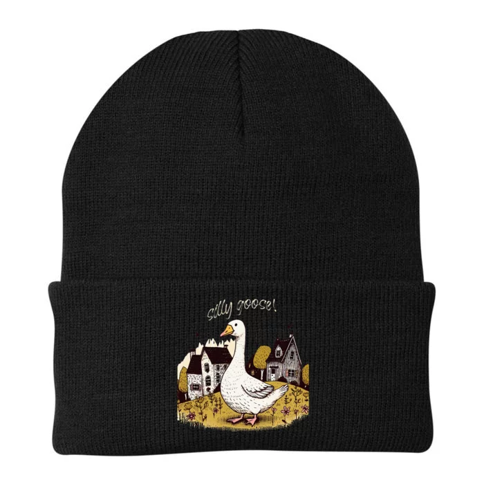 Silly Goose Gift For Her Funny Goose Trendy Clothing Knit Cap Winter Beanie