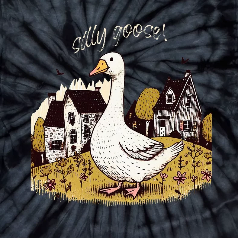 Silly Goose Gift For Her Funny Goose Trendy Clothing Tie-Dye T-Shirt